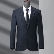 2025春秋品牌男装休闲西服中年商务羊毛单西装百搭外套男批发时尚