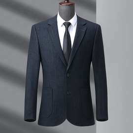 2025春秋品牌男装休闲西服中年商务羊毛单西装百搭外套男批发时尚
