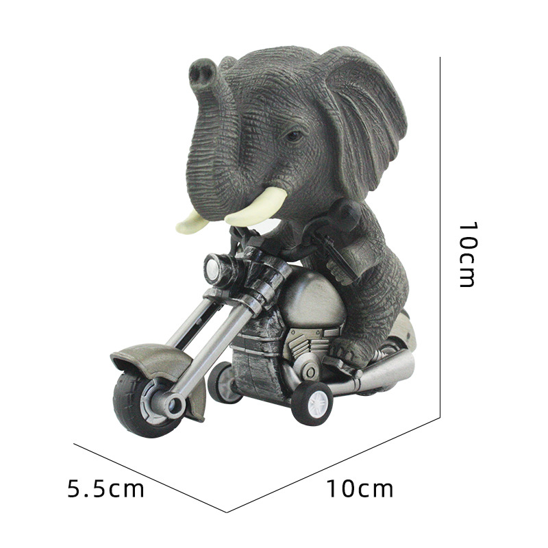 Transfronteriza Amazon modelo animal motocicleta modelo animal cabeza giratoria locomotora inercia adelante coche de juguete