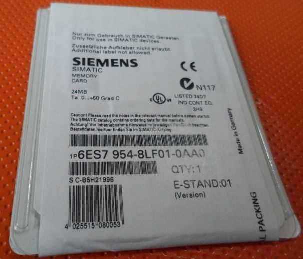 6ES7954-8LF01-0AA0西门子S7-1200存储卡4MB 6ES7954-8LF01-0AA0