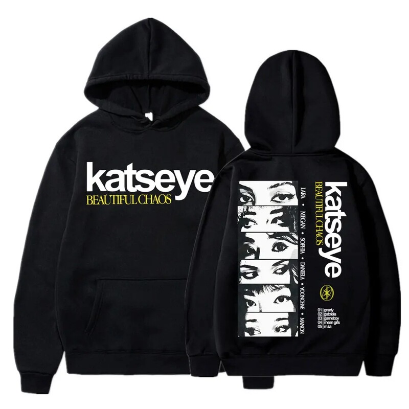 Kpop Katseye Beautiful Chaotic Print Sweatshirt Retro Fashion Unisex Sweatshirt Wool Casual Long-Sleeve Kpop Katseye Beautiful Chaotic Print Sweatshirt Retro Fashion Unisex Sweatshirt Wool Casual Long-Sleeve