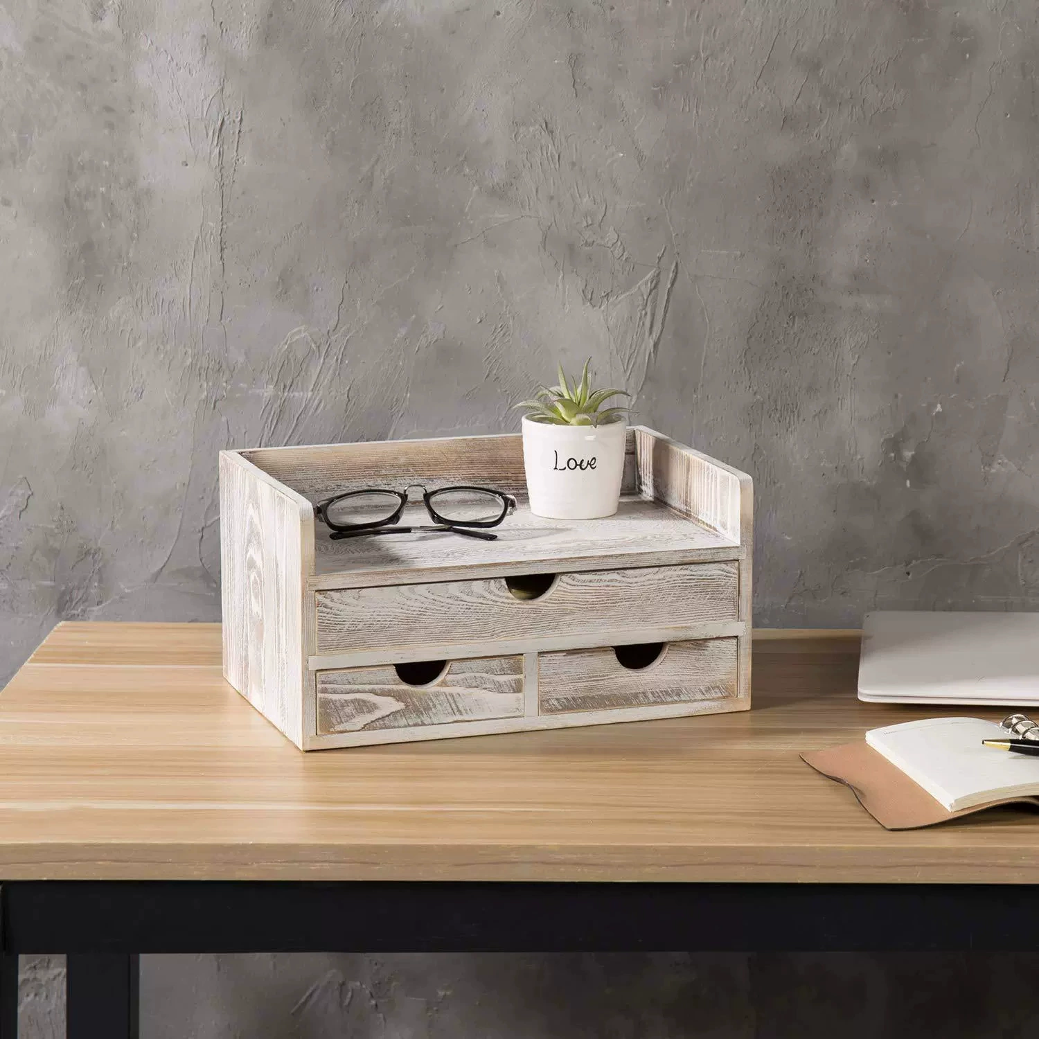 Старый цветной деревянный ящик для хранения, настольный ящик, многослойная стойка для хранения