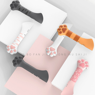 Fashion pet can opener spoon 2 in 1 cat can silicone spoon spoon cat shovel wet food feeder cross border