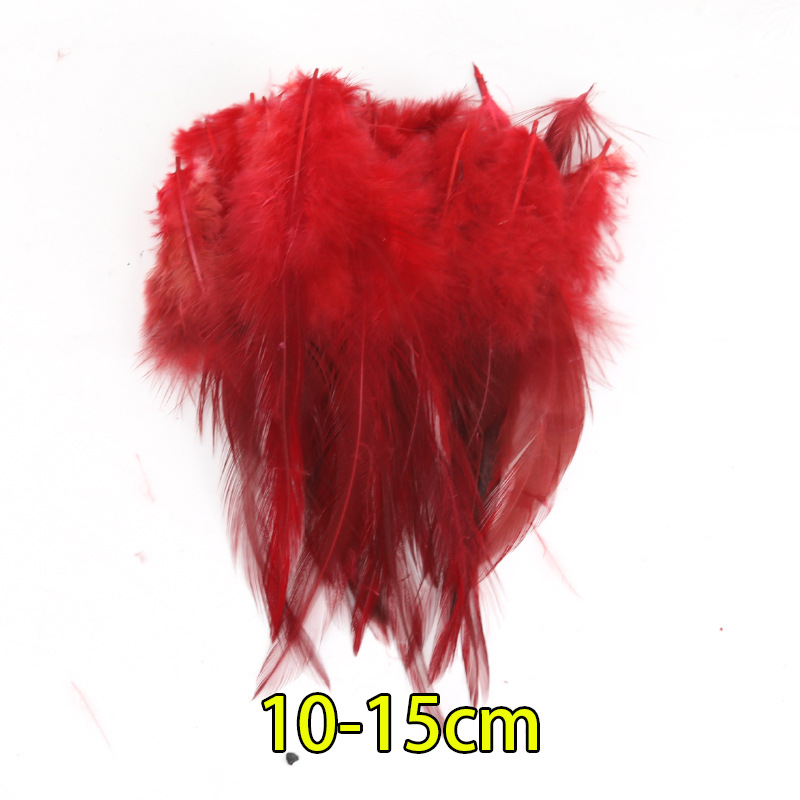 Plumas rojas al por mayor boda jardín de infantes diy plumas hechas a mano pieles de pavo pendientes de plumas de ganso accesorios accesorios de ropa image 20