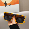 Windproof sunglasses with letters, sun protection cream, 2022, Korean style, fitted, UF-protection