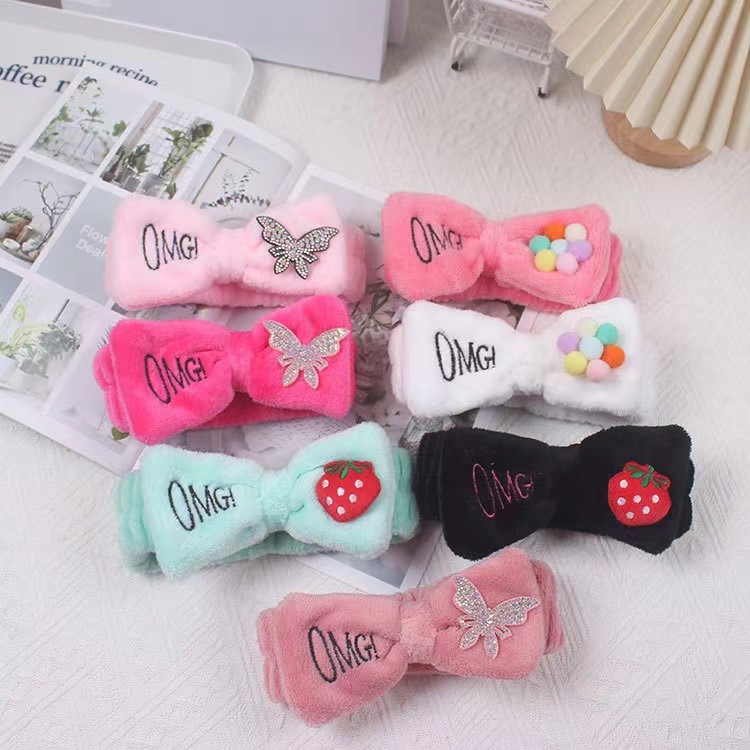 INS estilo arco chica lavado de cara banda de pelo hecho a mano conveniente mascarilla banda de pelo Fuente de la fábrica