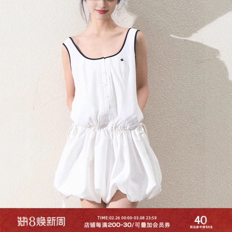 "Girl's Disorder" Sports Leisure Fashionable Sleeveless Flower Bubble Skirt Balloon Bubble Skirt dress