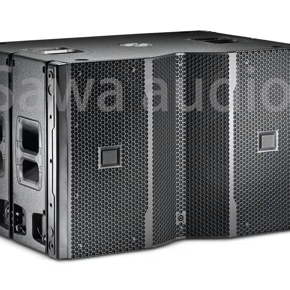 Doble 15 pulgadas alto nivel de presión acústica subwoofer profesional al aire libre altavoz de concierto alta potencia bar matriz de sonido