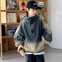 男童秋季牛仔外套炸街2025春秋新款中大童装春装儿童上衣服潮男孩