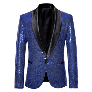 Sequin Suit Nightclub Men's Host MC Studio Coat European Code Batch
