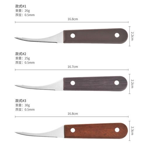 Manufacturer wholesale stainless steel shrimp line knife wooden handle shrimp knife kitchen open shrimp back peeling shrimp knife special for picking shrimp line
