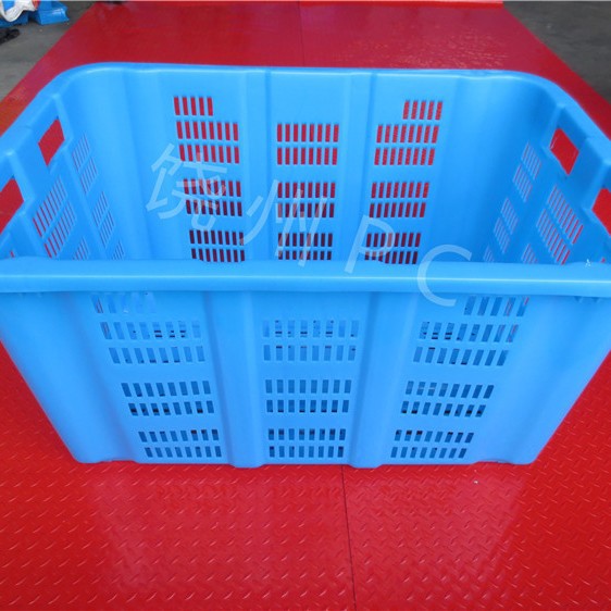 加厚长方形1米箩蔬菜周转筐 宁波大型镂空套叠塑料箩海鲜市场鱼虾