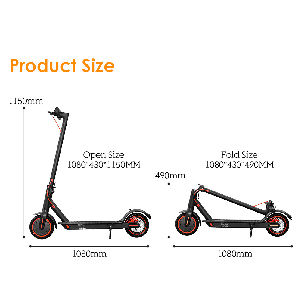 Foldable electric scooter with 400W lithium battery, long range, shock absorption, dual disc brakes, honeycomb tires, road electric scooter