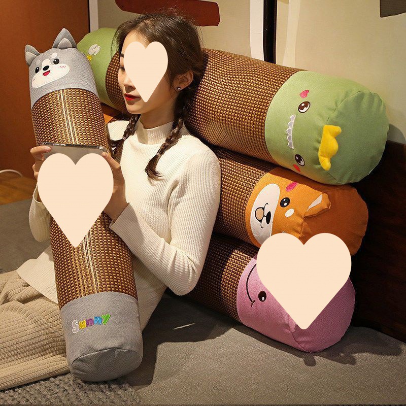 여름 얼음 실크 베개 잠자는 긴 소녀 측면 잠자는 여름 매트 쿠션 침실 침실 클립 다리를 가진 잠자는 긴 베개