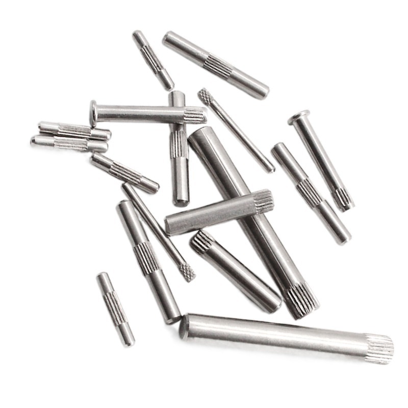 Cylindrical knurled mesh stainless steel knurled threaded straight pin pin embossed shaft rubbing shaft toy positioning pin