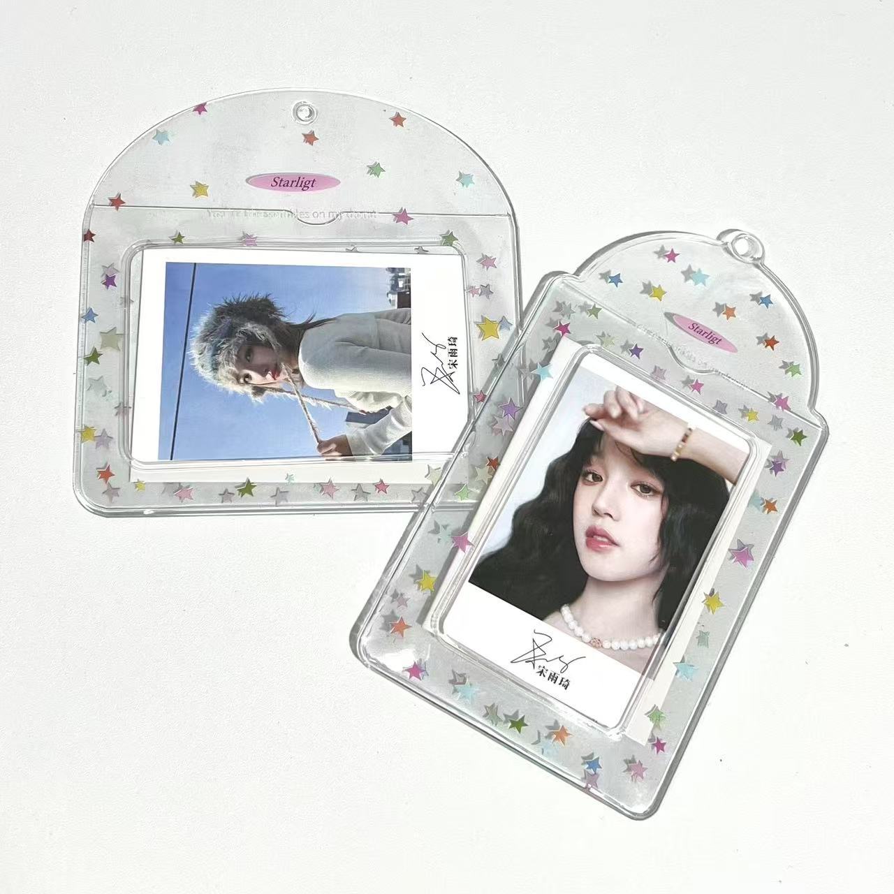 Transparent Star PVC Card Case Star-chasing Aidou Meal Card Campus Card Storage Small Card Bag Display Pendant ins