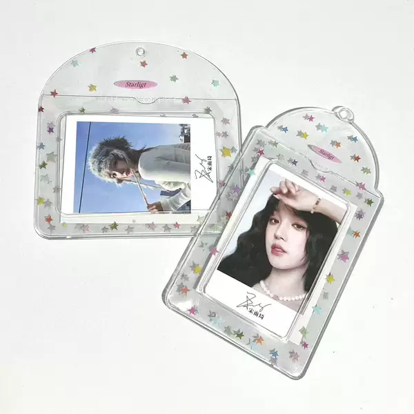 Transparent Star PVC Card Case Star-chasing Aidou Meal Card Campus Card Storage Small Card Bag Display Pendant ins