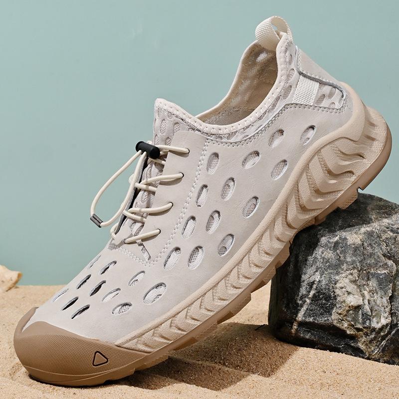 Comercio exterior de gran tamaño para hombres zapatos casuales 2024 nuevos zapatos de malla transpirables al aire libre zapatos de montaña zapatos de viaje a fondo
