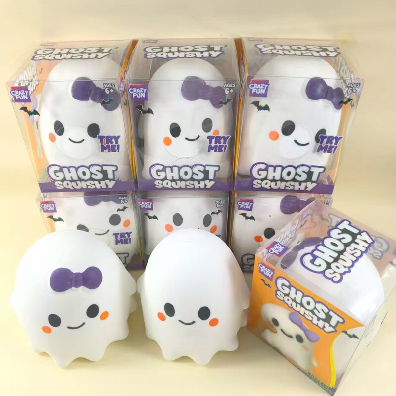 New cute large-sized 16cm ghost squishy toy, funny Halloween stress-relief gift for boys and girls New cute large-sized 16cm ghost squishy toy, funny Halloween stress-relief gift for boys and girls