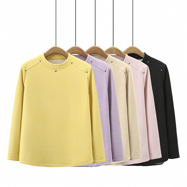 200 catties fat MM winter warm top plus a large size casual half-high neck long-sleeved shirt base shirt 1938