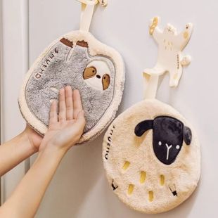Tree Wipe Hand Towel Cute Thickened Coral Fleece Kitchen Bathroom Absorbent Wipe Children's Cartoon Small Square Handkerchief