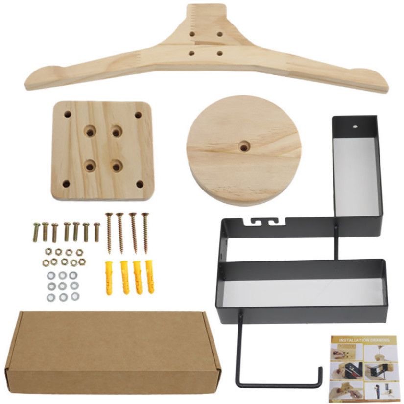 Multifunctional Wooden Helmet Holder Motorcycle Riding Gear Storage Rack Wall-Mounted Home Equipment Display Rack
