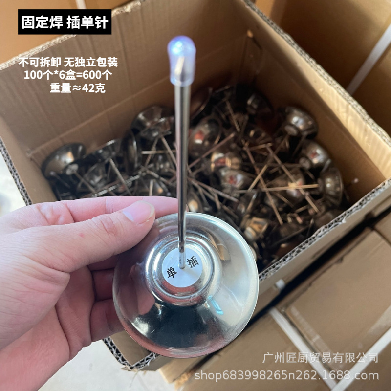 Suministro de fábrica de acero inoxidable menú plug-in dispositivo ticket tenedor restaurante cocina Oficina factura de almacenamiento de papel plug-in dispositivo