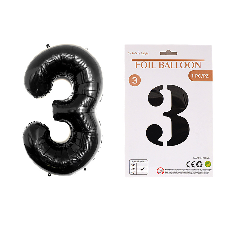 Globo de película de aluminio digital de 32 pulgadas, tarjeta de papel, tapa dura, paquete individual, cuerpo delgado, fiesta digital, globo decorativo flotante