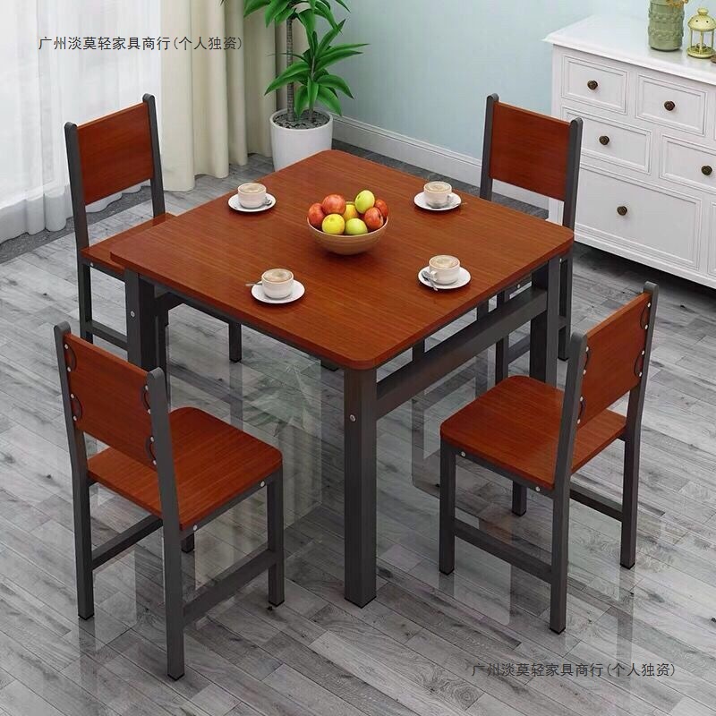 Simple Square Dining Table and Chairs for Home Small Apartment Dining Table Simple Restaurant Snack Bar Square Table Dining Table Combination