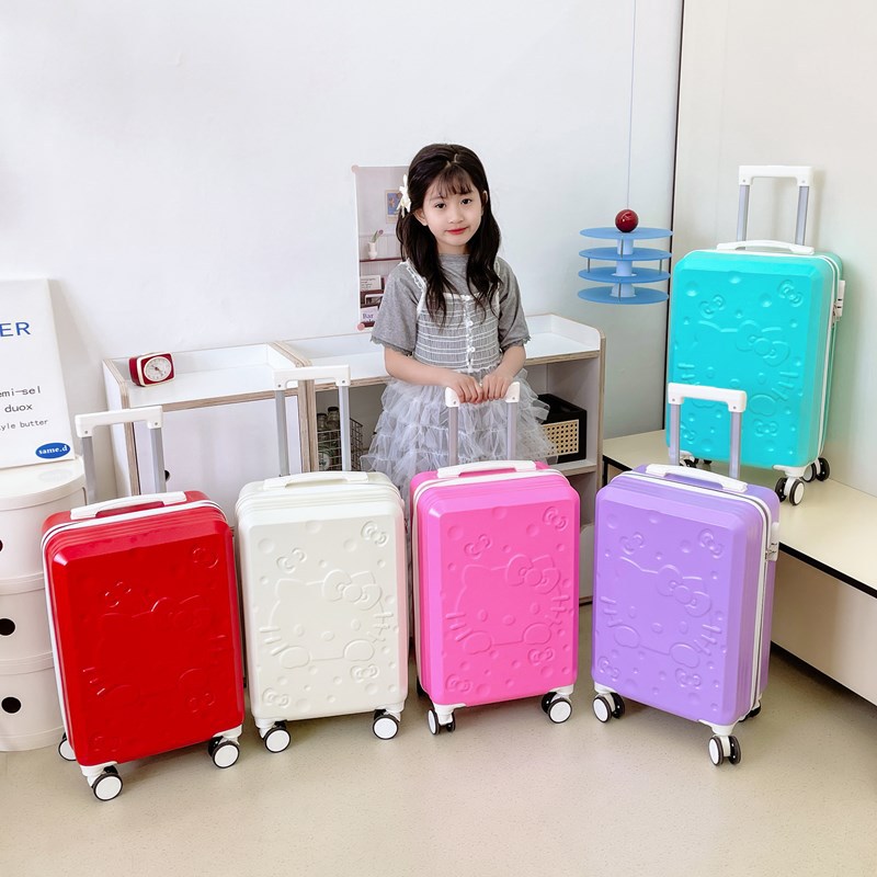 Cross-Border Children's Cute Cartoon Kt Cat Large-Capacity Student Suitcase with Password Lock and Universal Wheels