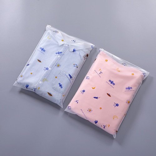 Clothing Zipper Bag Dandelion Zipper Bag T-shirt and Underwear Storage Bag Small Chrysanthemum Sandpaper Plastic Packaging Bag