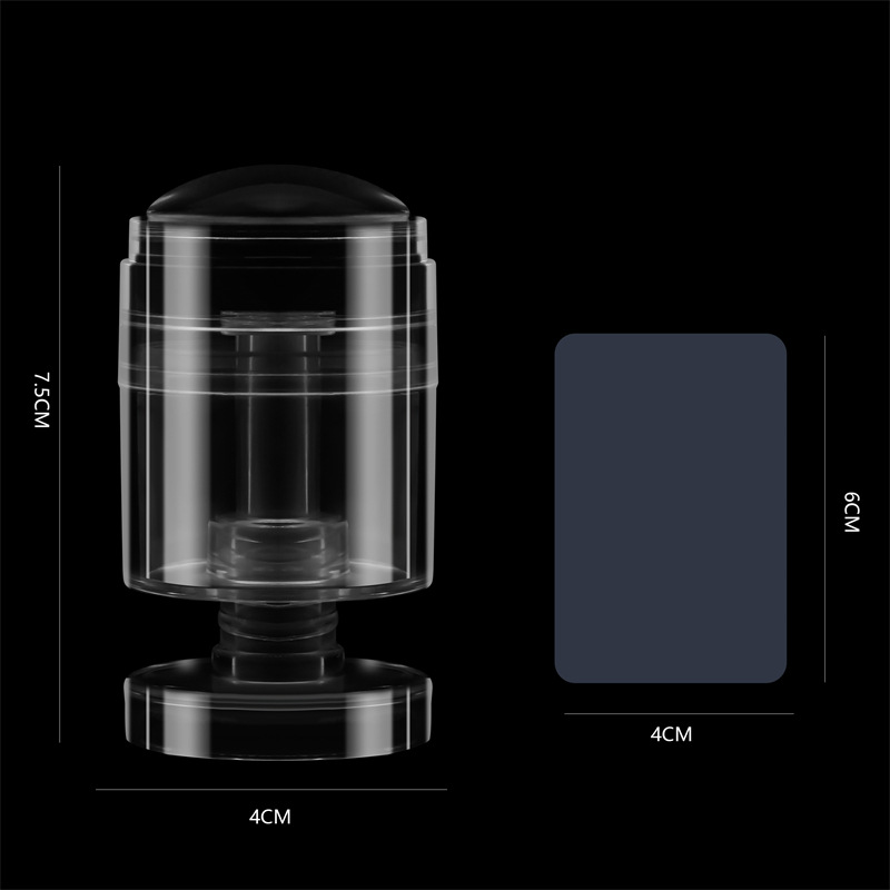 Nuevo producto transfronterizo sello de uñas giratorio expansión retráctil de tamaño variable patrón herramienta de impresión de sello de silicona