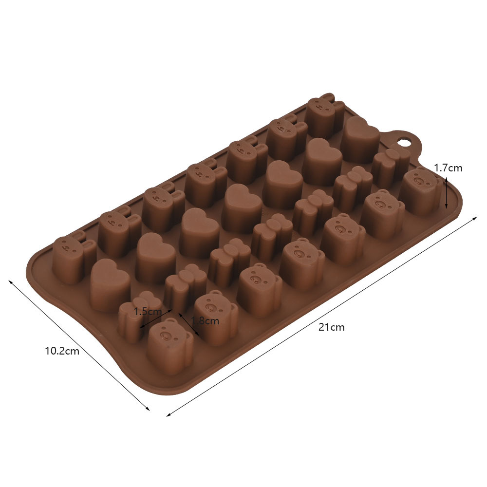 Molde de Silicona para Chocolate DIY, Multiuso con Formas de Dibujos Animados para Repostería