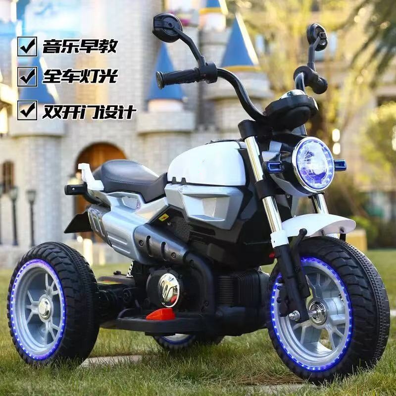 Triciclo Moto Eléctrico para Niños de 1 a 3 Años con Doble Tracción