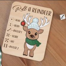 跨境爆款圣诞驯鹿木质工艺品圣诞老人益智玩具圣诞节礼物圣诞装饰