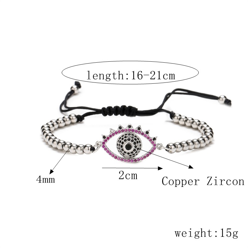 Ethnic Style Devilu0027S Eye Copper Bracelets Inlaid Zircon Copper Bracelets