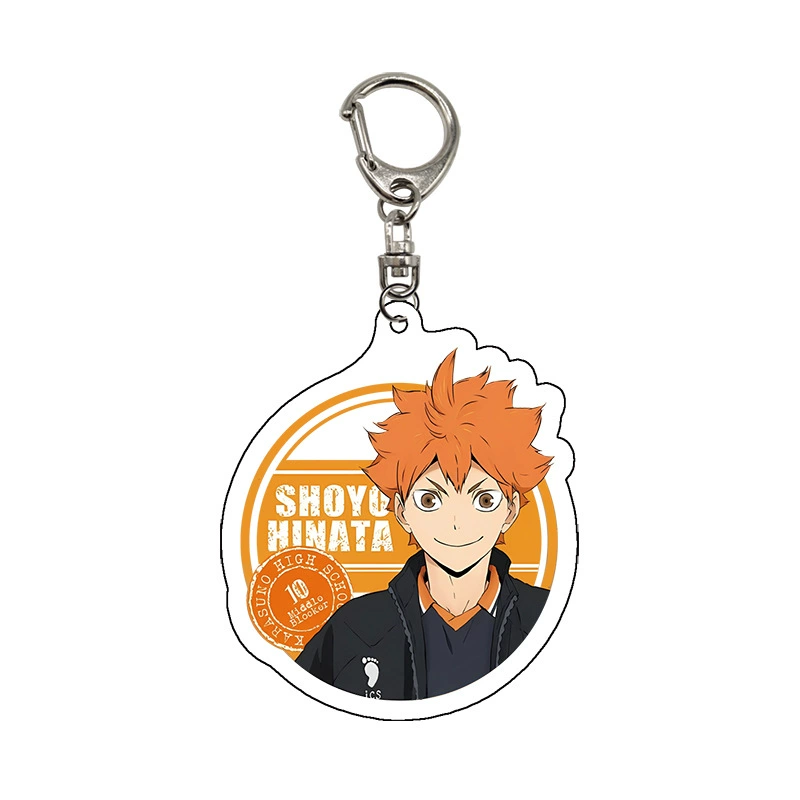 Акриловый брелок (PQ Junior) персонажи Haikyuu!!, 6–6,5 см x 3 мм, кольцо из нержавеющей стали