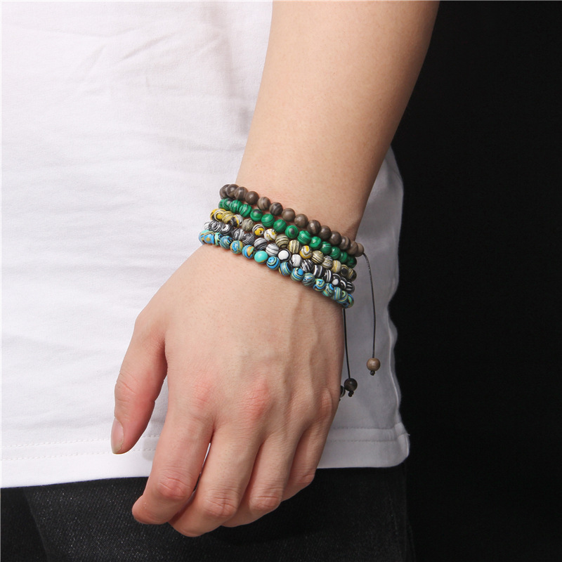 Fashion Solid Color Natural Stone Beaded Bracelets display picture 2