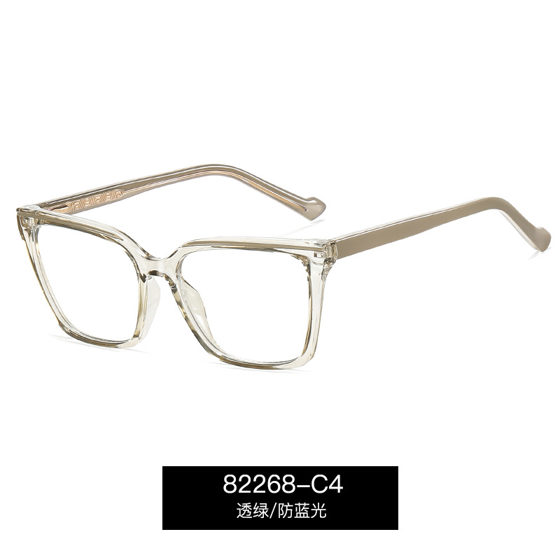82268 nuevo modelo de comercio exterior TR90 gafas cuadradas anti-luz azul moda femenina CP propiónico pie espejo de computadora marco de miopía