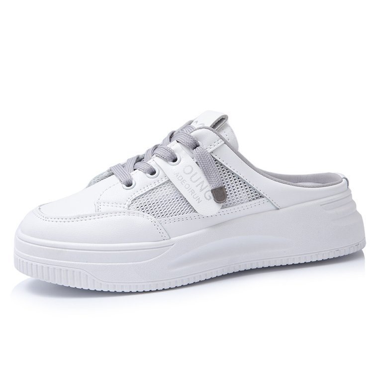 2025 nuevo verano medio zapatillas pequeñas zapatillas de mujer blancas perezosas in-mode zapatillas frías de moda suela gruesa image 7
