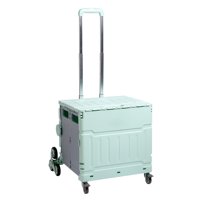 Younai shopping cart folding shopping cart climbing portable vegetable basket trolley stall trolley household trolley