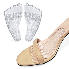 新款五趾粘性前墊按摩足弓墊水波紋五趾防滑高跟鞋足弓前掌墊廠家