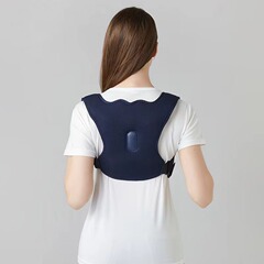 クロスボーダーバックマッサージャー家庭用猫背防止多機能振動温湿布頚椎肩と首のマッサージャーバックストラップアーティファクト