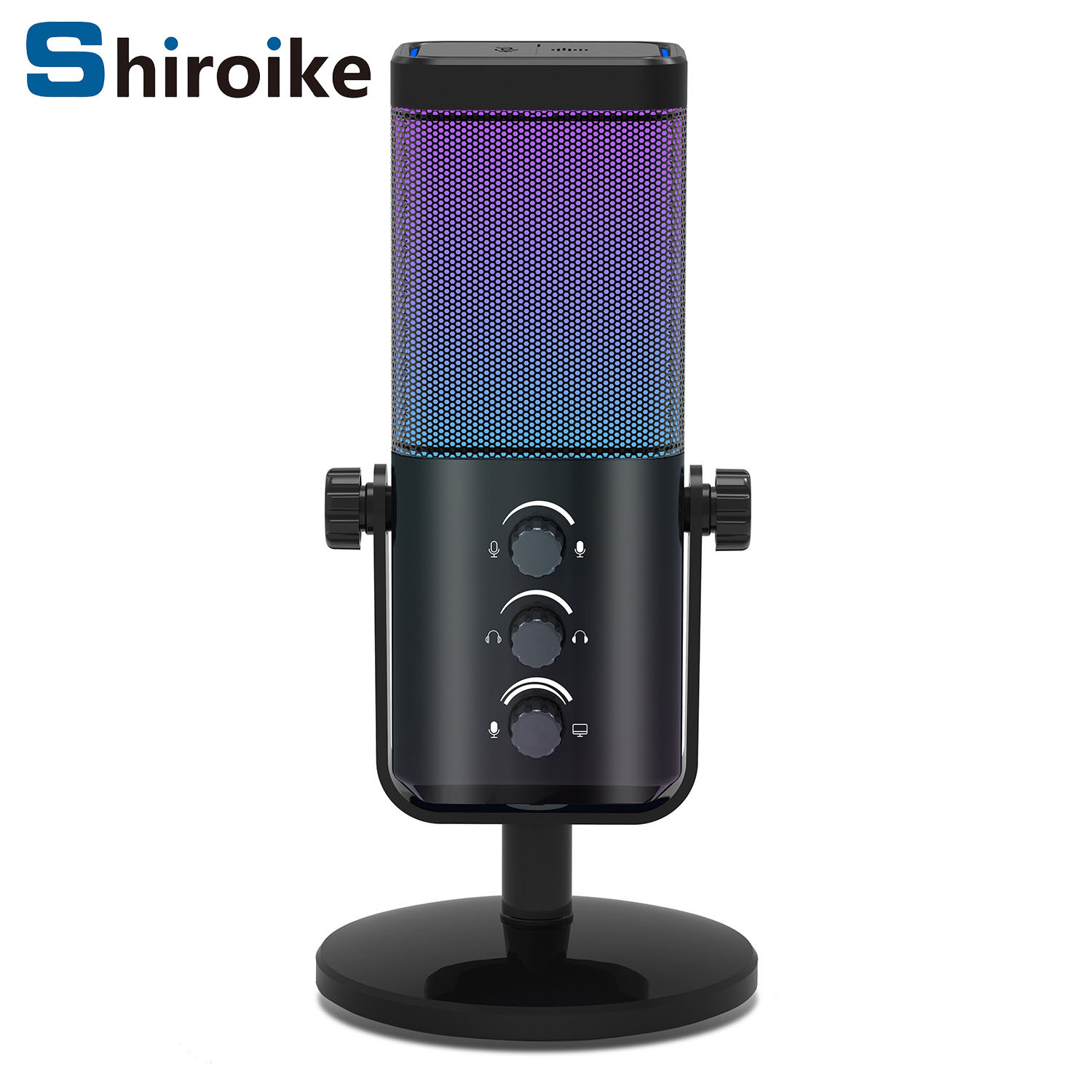 Investigación y desarrollo de fábrica M7 micrófono para juegos computadora USB de escritorio teléfono móvil grabación en vivo micrófono de juego RGB fuente de micrófono