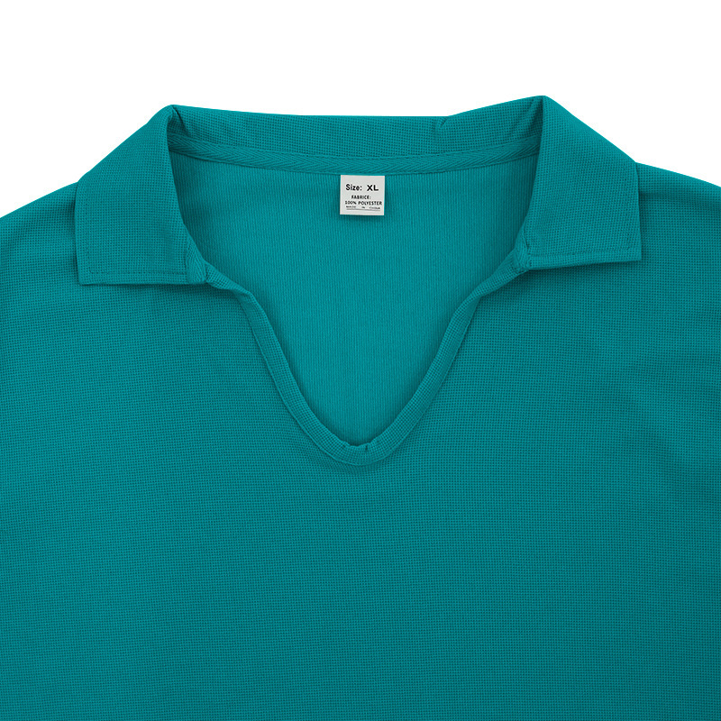 Podzimní a zimní americké pánské tričko s dlouhým rukávem, tenký střih, vaflový styl, slim fit, klopový pletený svetr pro muže_voghion.com