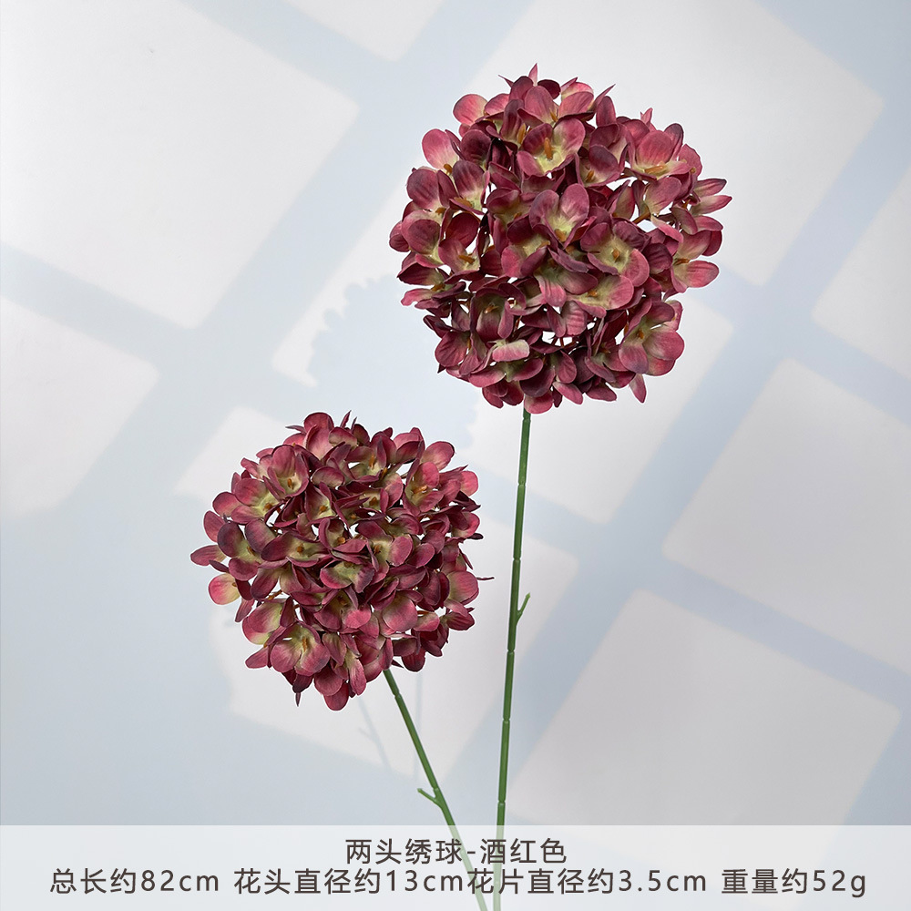 Yd-double-headed hydrangea-burgundy