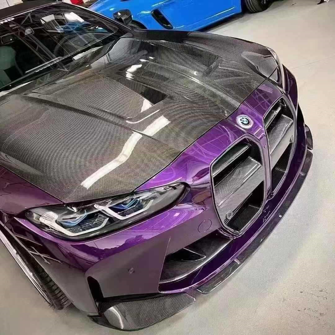 Suitable for Bmw M3 M4 Fiber Hood Modification N-Style G80G82 Dry Carbon Fiber Engine Hood Cover