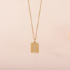 princess A small minority design Versatile Geometry zircon Party cards Texture s925 Sterling Silver Necklace wholesale