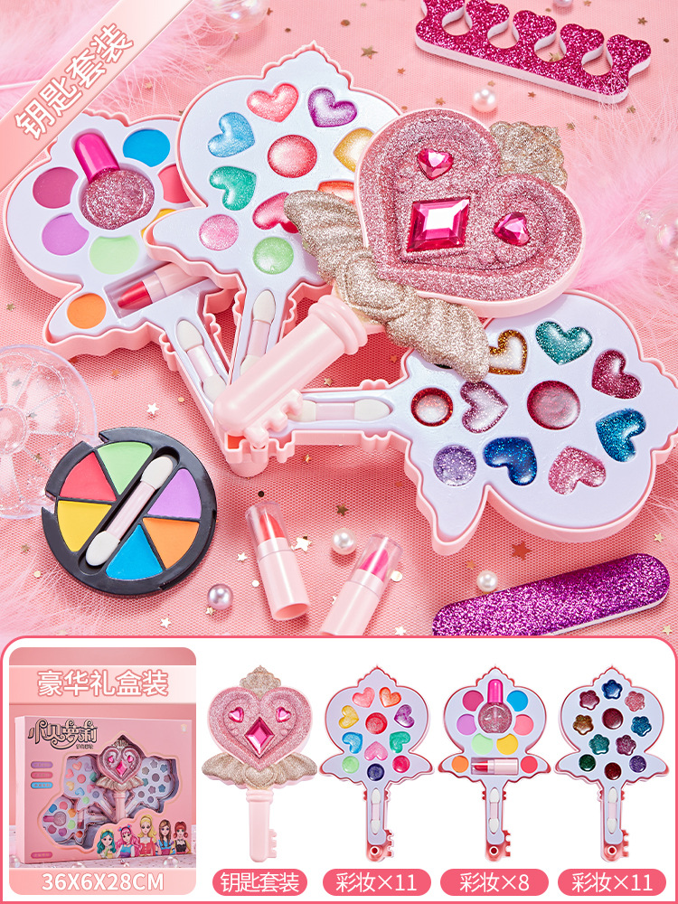 Cosméticos para niños al por mayor, caja de maquillaje no tóxica, aceite, lápiz labial, juguete, traje especial para niñas de 3-6 años, juego de casa 4-5