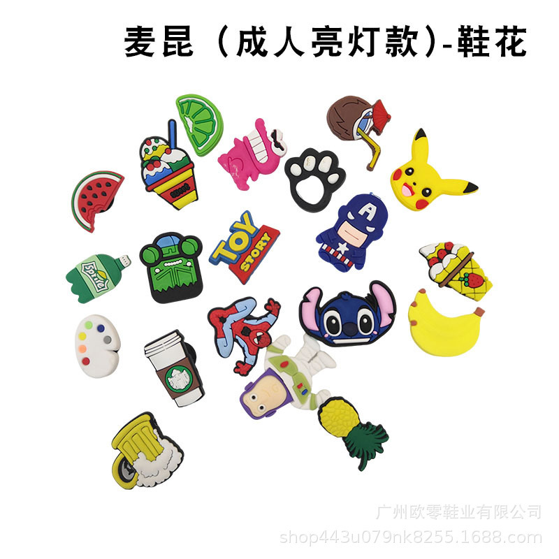 Cros95 Car Crocs Cars Collaboration Mcqueen Outdoor Casual Adult Light-Up Sandals